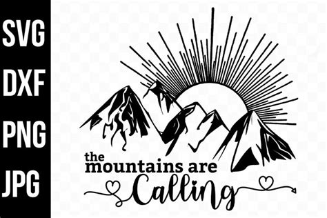 Download Free Mountains are calling - SVG DXF Files