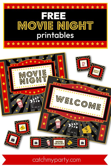 Free Movie Night Printables