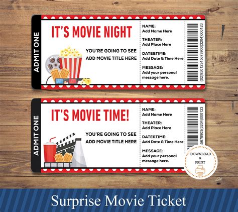 Free Movie Ticket Template