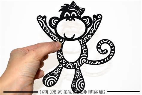 Download Free Mrs Monkey SVG / DXF / EPS Files DXF Files