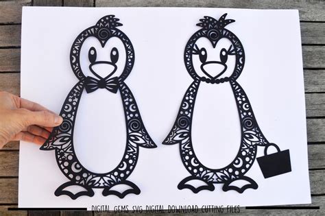 Download Free Mrs Penguin SVG / DXF / EPS Files DXF Files