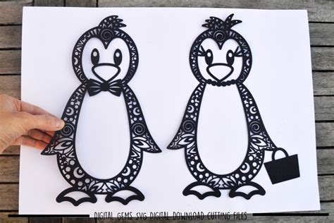 Download Free Mrs Penguin SVG / DXF / EPS Files For Crafts