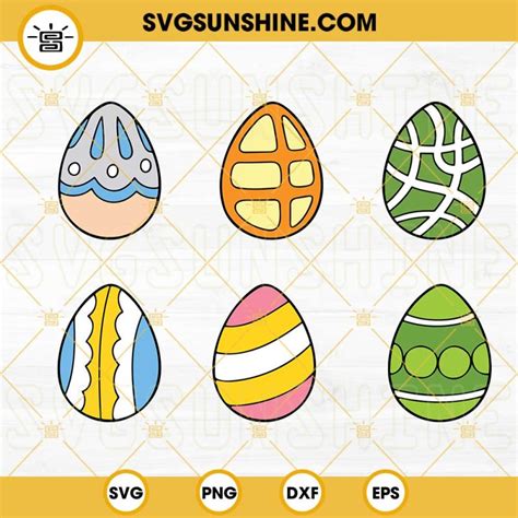 Download Free Multicolor Easter Eggs SVG Bundle - 30 Designs DXF Files