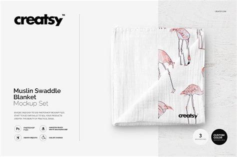 Download Free Muslin Swaddle Blanket Mockup Set PSD Templates Object Mockups