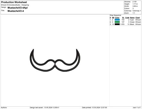 Download Free Mustache Applique Design Machine Embroidery Design 3 Sizes Creativefabrica DXF Files
