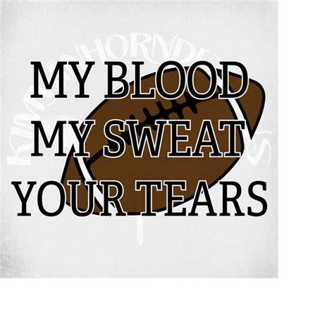 Download Free My Blood Type Is Football SVG DXF Files