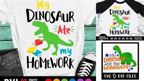 Download Free My Dinosaur Ate My Homework Cut Files