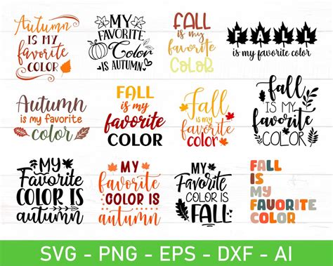 Download Free My Favorite Color Is Autumn for Cricut Machine