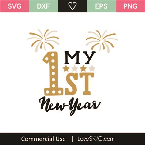 Download Free My First New Year SVG Cut File Commercial Use Free PSD Mockups
