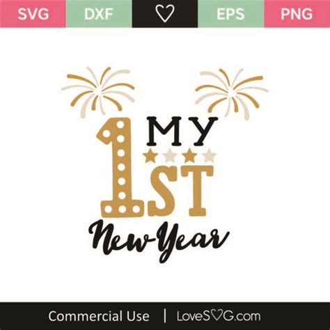 Download Free My First New Year SVG Cut File Files Free PSD Mockups