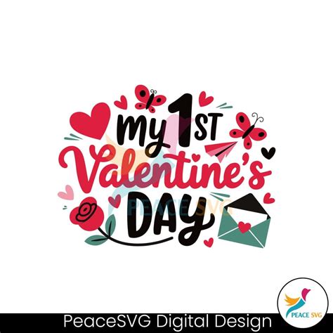 Download Free My First Valentine's Day Cut Files