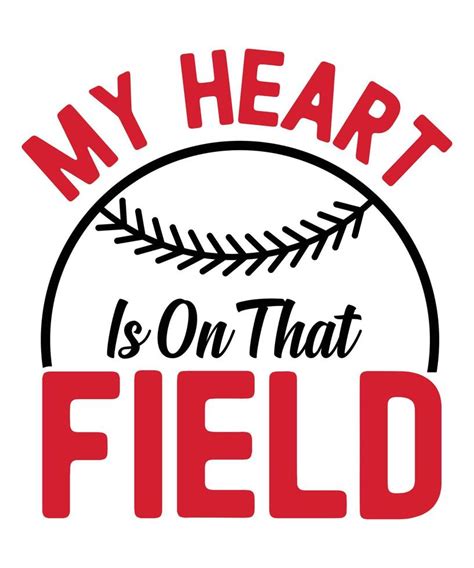 Download Free My Heart is on That Field | Baseball Mom | SVG Cut File DXF Files