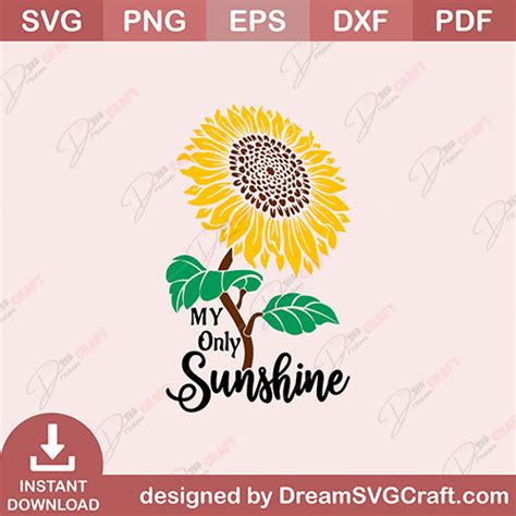 Download Free My Only Sunshine SVG Design Files Free PSD Mockups