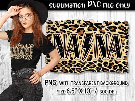 Download Free NA NA Flash on Leopard Pattern Template Sublimation PNG Clipart Files