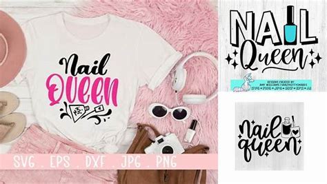 Download Free Nail Queen SVG Cut File Files DXF Files