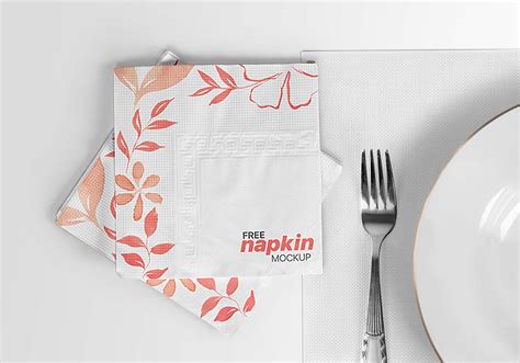 Download Free Napkins Mockup - Top View PSD Generator