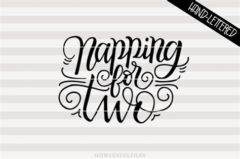 Download Free Napping for two - hand drawn lettered cut file Files DXF Files