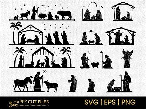 Download Free Nativity SVG Bundle Christmas Cut File for Cricut Machine