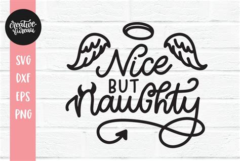 Download Free Naughty Or Nice - SVG File, DXF File Files Free PSD Mockups