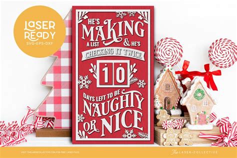Download Free Naughty or Nice Countdown Files DXF Files
