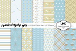 Download Free Nautical Boy Digital Paper for Cricut Machine