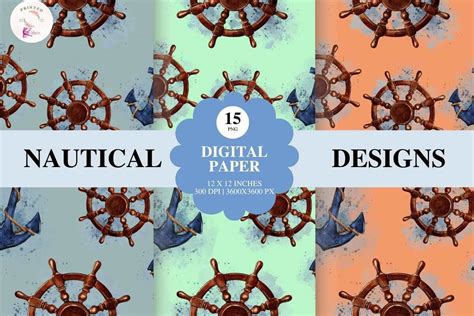 Download Free Nautical Digital Paper For Cricut