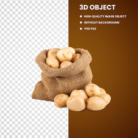 Download Free Net Bag With Potato PSD Placeit Images