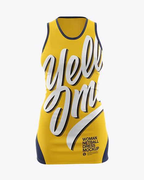 Download Free Netball Dress HQ Mockup - Front View PSD Generator PSD Files