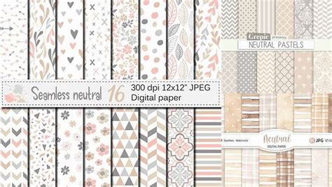 Download Free Neutral Digital Paper Pack Files for Cricut