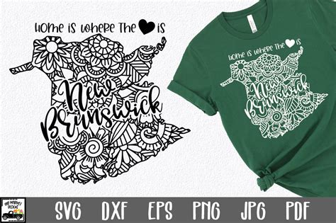 Download Free New Brunswick SVG File - Canada Mandala Design Printable