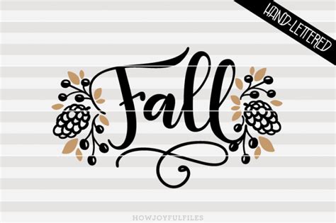 Download Free New Fall Hand Lettering Cut file DXF Files
