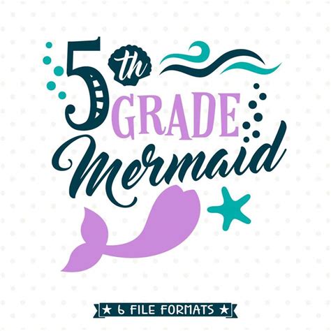 Download Free New Mermaid In Fifth Grade SVG Cut File Crafts