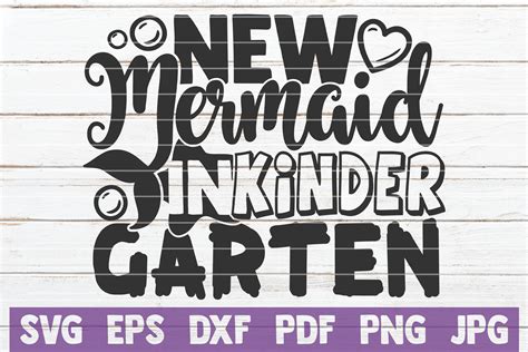 Download Free New Mermaid In Kindergarten SVG Cut File Printable