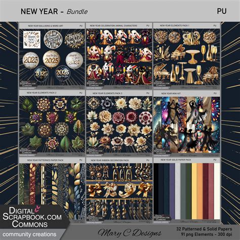 Download Free New Year's Bundle Commercial Use DXF Files