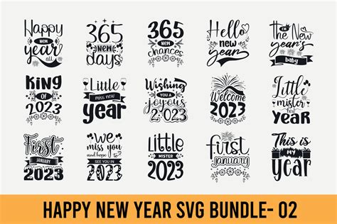 Download Free New Year Quotes Svg Design DXF Files