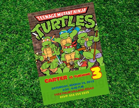 Free Ninja Turtle Birthday Invitations