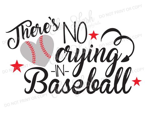 Download Free No Crying in Baseball SVG Cut File Commercial Use DXF Files