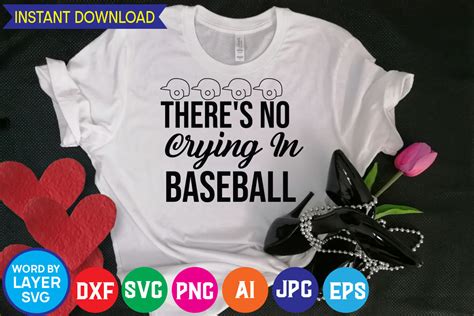 Download Free No Crying in Baseball SVG Cut File Images