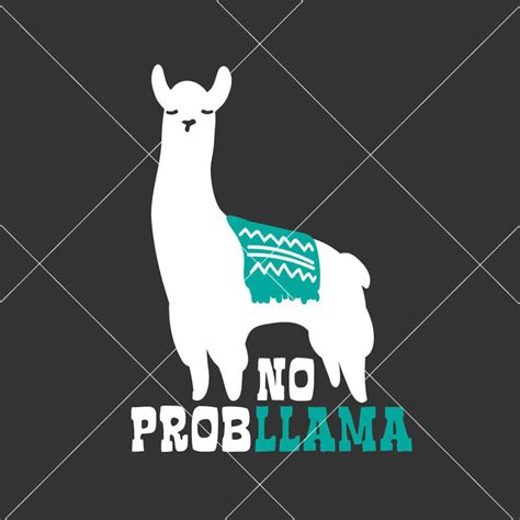 Download Free No Probllama Llama Embroidery Design Files DXF Files