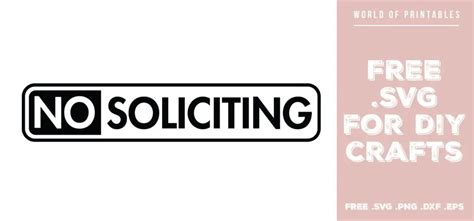 Download Free No Soliciting 2 For Crafts