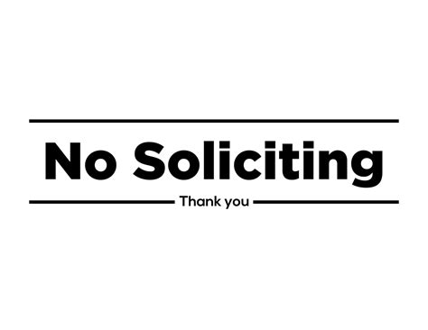 Download Free No Soliciting 2 Printable