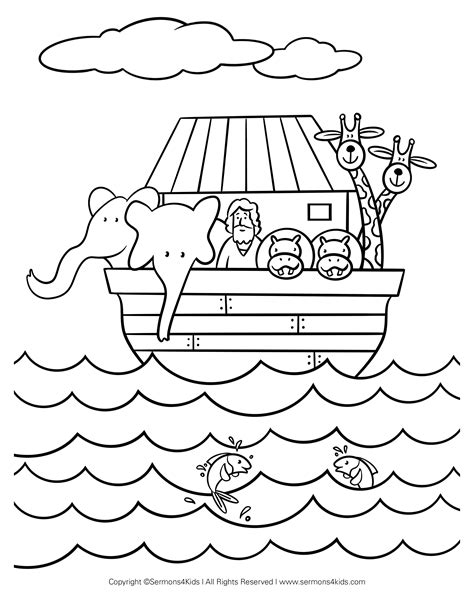 Free Noah Ark Coloring Pages