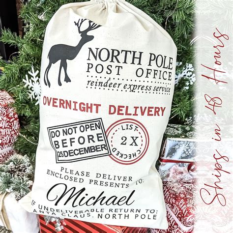 Download Free Northpole Santa Sack Easy Edite