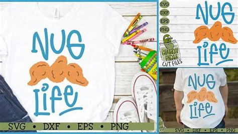 Download Free Nug Life - Chicken Nugget SVG Cut File Easy Edite