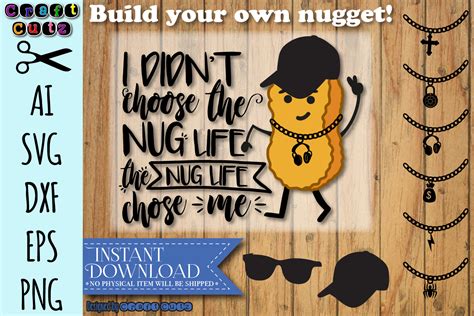 Download Free Nug Life - Chicken Nugget SVG Cut File Printable