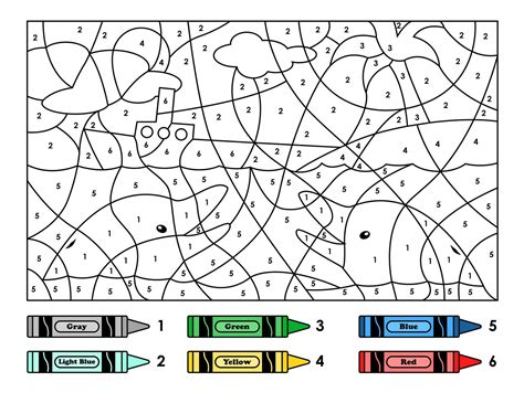 Free Number Coloring Pages Kindergarten