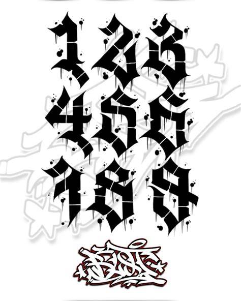 Free Number Fonts Graffiti Styles