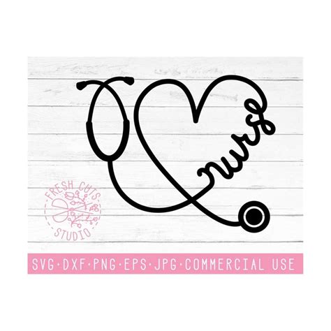 Download Free Nurse Stethoscope SVG Cut File DXF Files