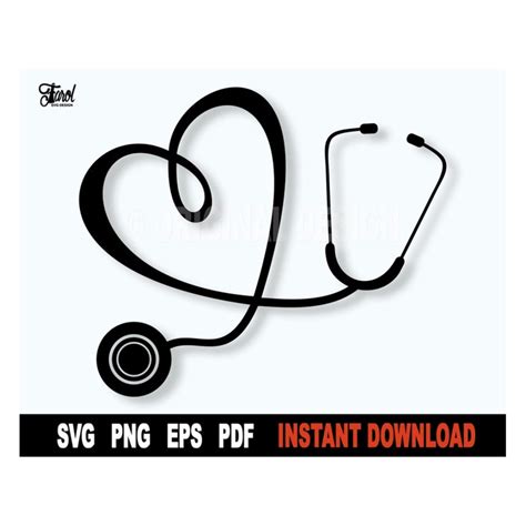 Download Free Nurse Stethoscope SVG Cut File For Crafts