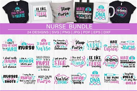 Download Free Nurse quotes bundle svg Files DXF Files